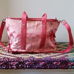 Coral/Pink Coach Bag
